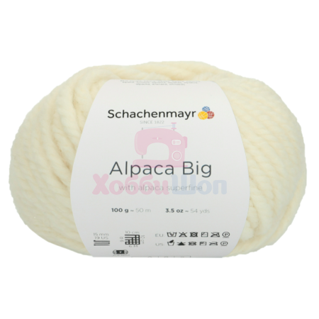Пряжа для ручного вязания Schachenmayr Alpaca Big 100 гр цвет 00002
