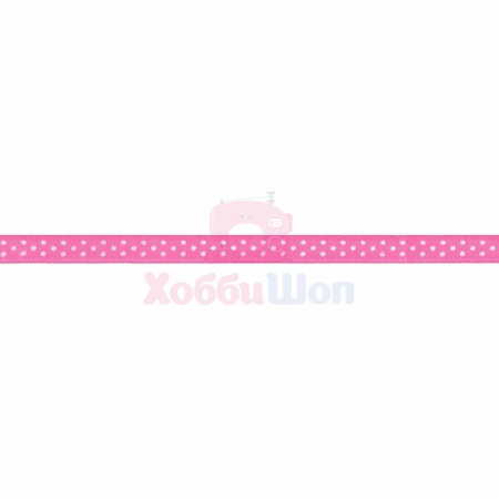 Атласная лента в горошек ярко-розовый/белый 6 мм × 4 м Prym 983501